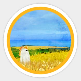 There's A Ghost In The Wheat Field Sticker